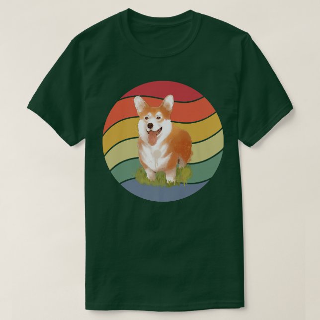Vintage Corgi Dog1363 T-Shirt (Design Front)