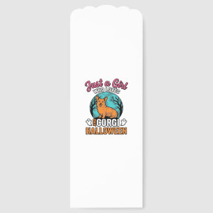Vintage Corgi Halloween Girl Dog Lover Shirt Desig Bookmarks