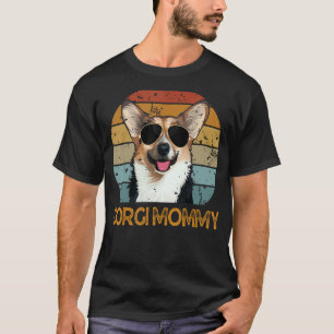 Vintage Corgi Mommy Cute Dog Pet Owner Mothers Da T-Shirt