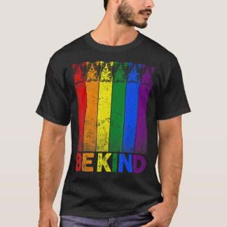 Vintage Corgi Rainbow Flag Be Kind Lgbt Pride T-Shirt