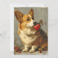 Vintage Corgi Valentine's day