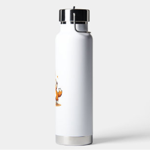 Vintage Corgi Volleyball Dog Vector Illustration S Water Bottle