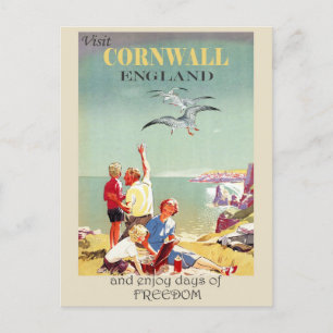 Vintage Cornwall England English Travel Postcard