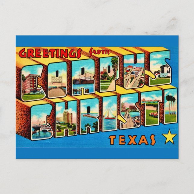 Vintage Corpus Christy TX Postcard (Front)