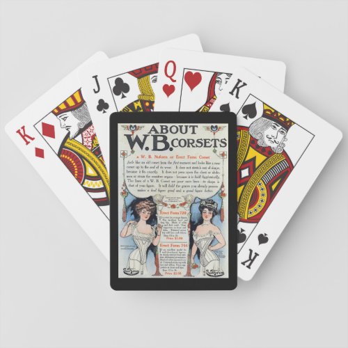 Vintage Corset Ad Playing Cards