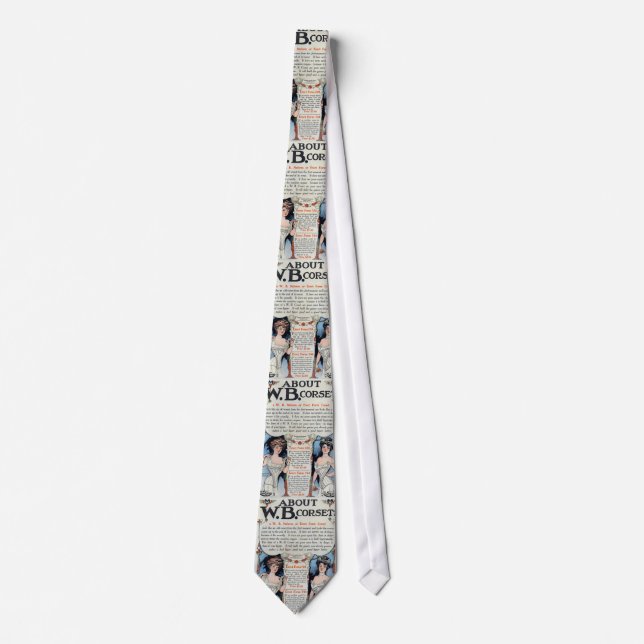 Vintage Corset Ad Tie (Front)