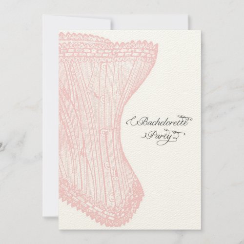 Vintage Corset Bachelorette Party Invitation