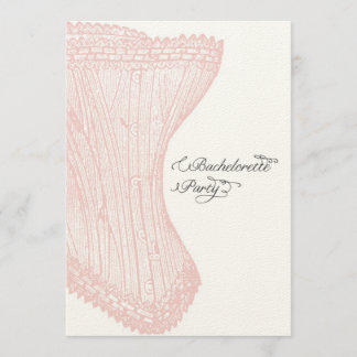 Vintage Corset Bachelorette Party Invitation