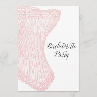 Vintage Corset Bachelorette Party Invitation