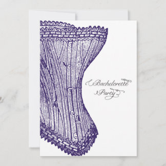 Vintage Corset Bachelorette Party Invitation