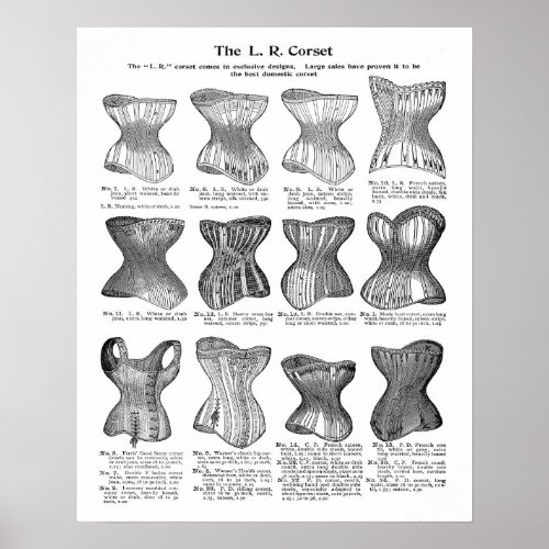 Vintage Corset Catalog Poster