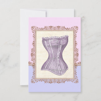 Vintage Corset Lingerie Victorian Bridal Shower Invitation