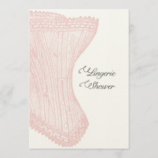 Vintage Corset Literary Lingerie Shower invitation