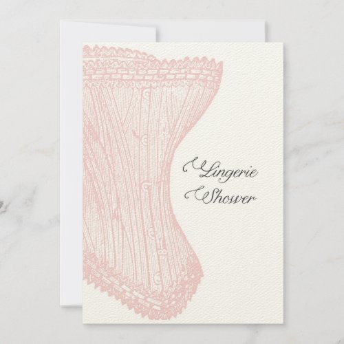 Vintage Corset Literary Lingerie Shower invitation