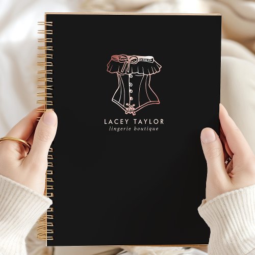 Custom Planners 9 Vintage Corset Logo Lingerie Boutique Business Planner