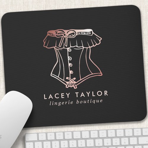 Custom Mousepads 10 Vintage Corset Logo Lingerie Boutique Mouse Pad