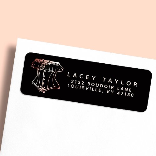 Address Labels 10 Vintage Corset Logo Lingerie Return Address Label