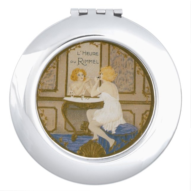 Vintage Cosmetic Ad Compact Mirror (Front)