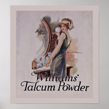 Vintage Cosmetics Williams Talcum Powder Poster by Vintage_Obsession at Zazzle