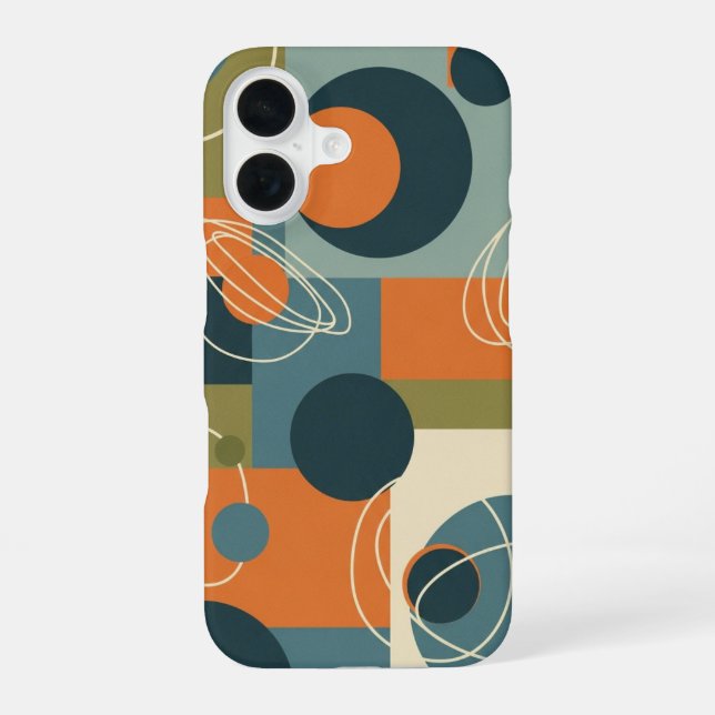Vintage Cosmic Cartography Pattern iPhone Case (Back)
