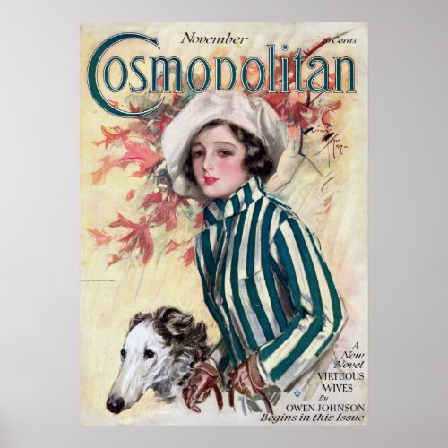  Vintage Cosmopolitan magazine cover Poster