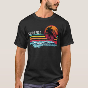Vintage Costa Rica Beach Sunset Surfing Retro Surf T-Shirt