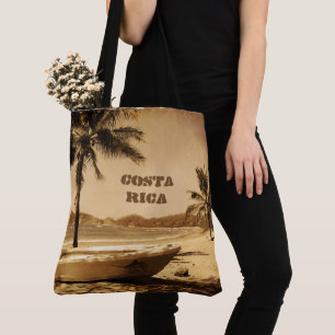 Vintage Costa Rica Beach Tote Bag