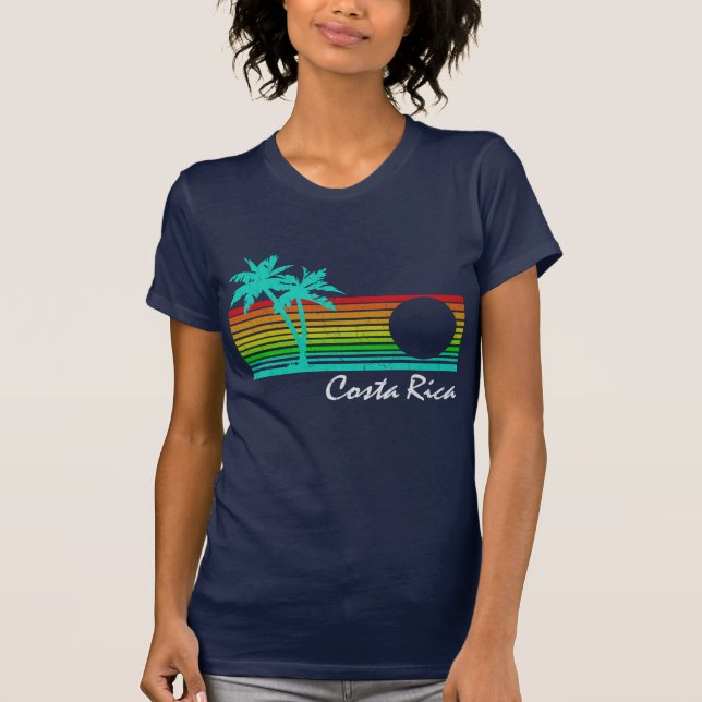 Vintage Costa Rica - Distressed Design T-Shirt (Front)