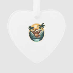 Vintage Costa Rica Sloth Tropical Travel Shirt 2 Ornament