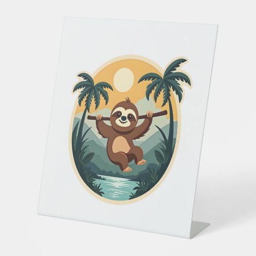 Vintage Costa Rica Sloth Tropical Travel Shirt 2 Pedestal Sign