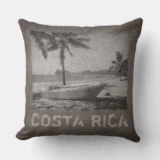 Vintage Costa Rica Throw Pillow