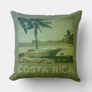 Vintage Costa Rica Throw Pillow