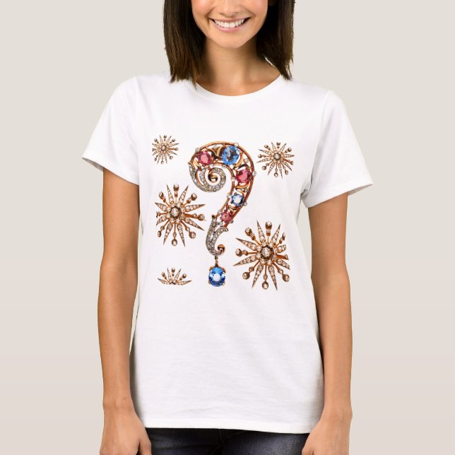 Vintage Costume Jewelry Rhinestones Diamonds T-Shirt (Front)