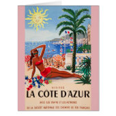 Vintage Cote D'Azur Beach Girl (Front)