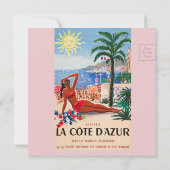 Vintage Cote D'Azur Beach Girl (Back)