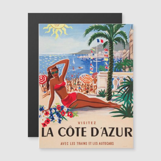 Vintage Cote D'Azur Beach Girl (Front/Back)