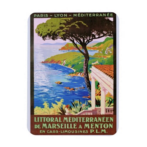  Vintage Cote dAzur French travel ad Poster  Magnet