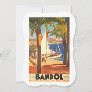 Vintage Cote D'Azur French Travel Card