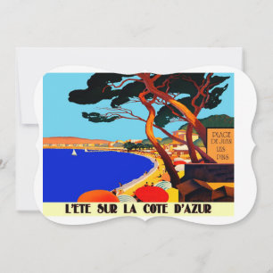 Vintage Cote D'Azur French Travel Card