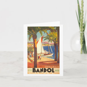 Vintage Cote D'Azur French Travel Card