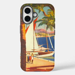 Vintage Cote D'Azur French Travel iPhone 16 Case