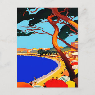 Vintage Cote D'Azur French Travel Holiday Postcard