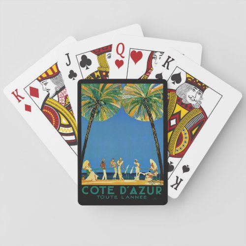 Vintage Cote DAzur French Travel Poker Cards