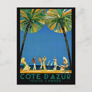 Vintage Cote D'Azur French Travel Postcard