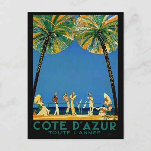 Vintage Cote DAzur French Travel Postcard