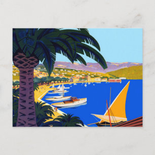 Vintage Cote D'Azur French Travel Postcard