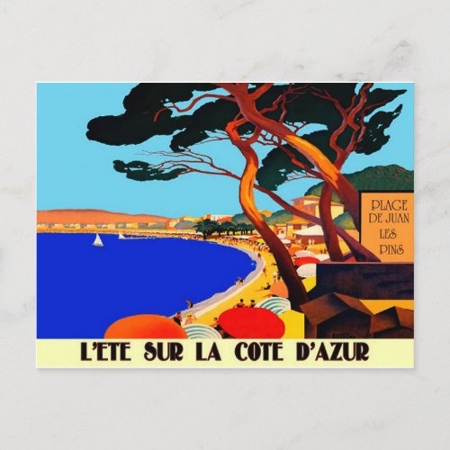 Vintage Cote DAzur French Travel Postcard
