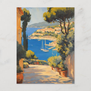 Vintage Cote D'Azur French Travel Postcard