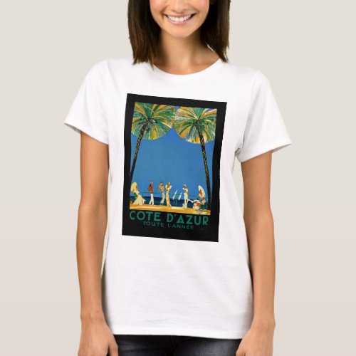 Vintage Cote DAzur French Travel T_Shirt