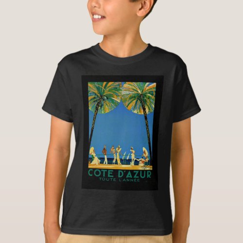 Vintage Cote DAzur French Travel T_Shirt